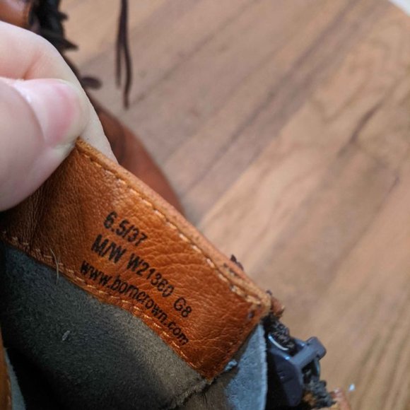 Born Crown Brown Leather Lace Up Boots - Picture 6 of 8